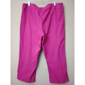 JM Collection Rivet Ankle Pants Fucshia Size 2X